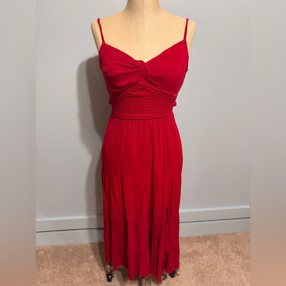 Hollister Strapless Red Dress